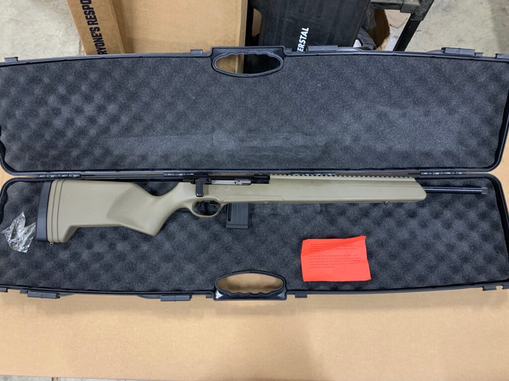 Steyr Scout RFR .22 LR TOGGLE BOLT 20″ Mud FDE Threaded Barrel (Used) – RFR00404