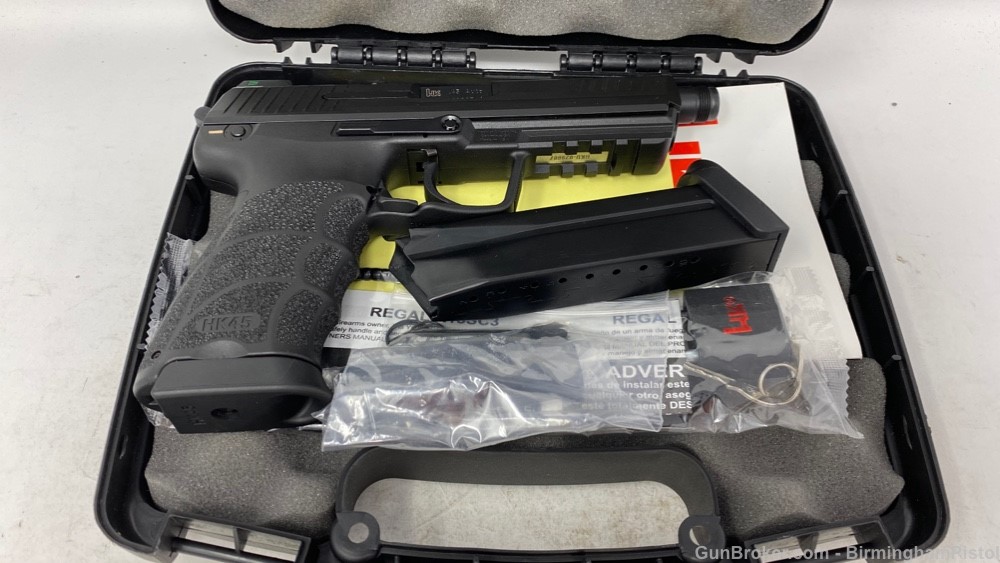 Heckler & Koch HK45 Tactical .45 ACP 5.2″ 10rd night sights HK45T HK45 H&K (Used) – hku-029607