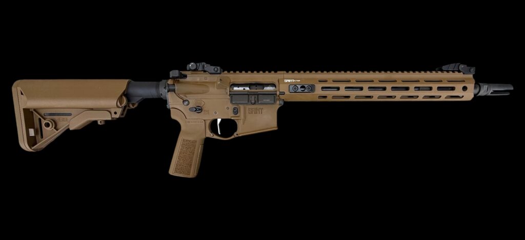 Used Springfield Saint Victor V2 556 Nato Coyote Brown 14.5″ Barrel B5 Sure Fire 3 Prong STV914556CBS3P-V2-B5