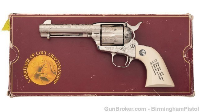 Colt 45 3rd Gen SAA 1984 4.75″ Engraved Box (Used) – SA68253