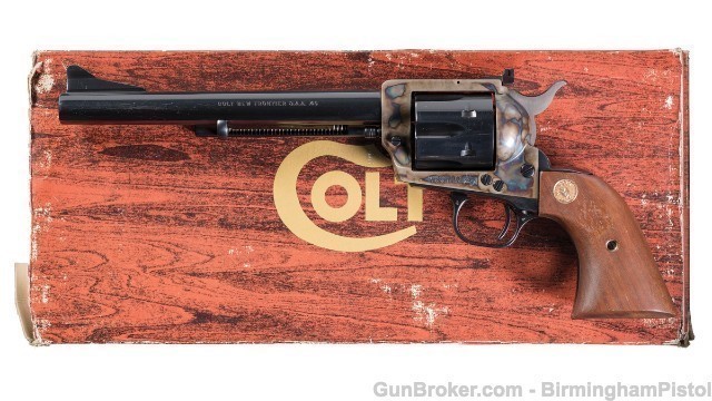 Colt New Frontier 45 7.5″ ’80 Walnut Blue/Case Box (Used) – 09992NF
