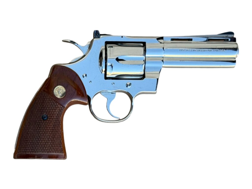 Used Colt Python 357 Mag Nickel 4″ Barrel Circa 1979 V-Prefix (Used) – V57458