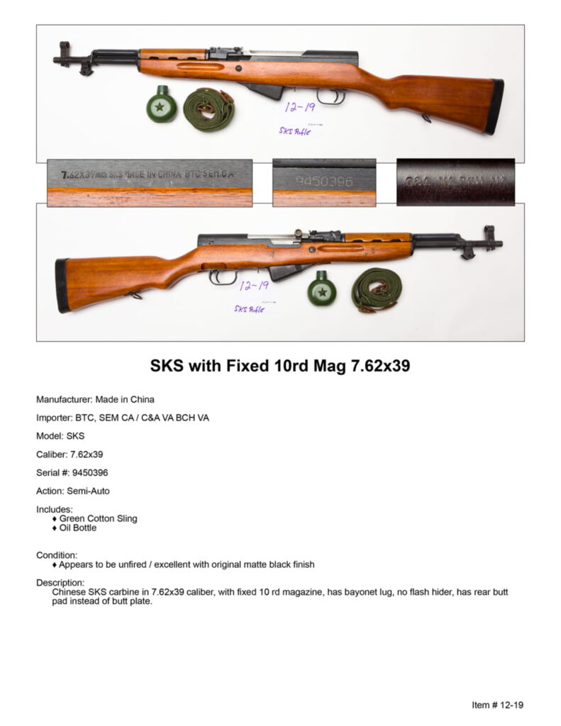 NORINCO SKS 762X39 7.62 X 39 MM (Used) – 9450396