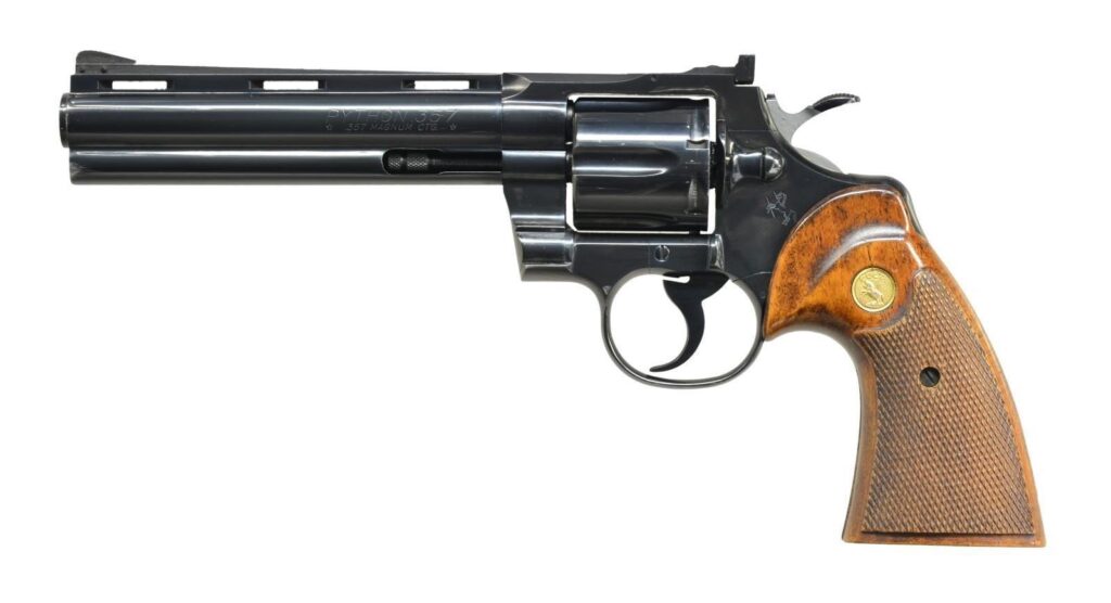 Colt Python 357 Mag 6″ Polished Nickel 1981 (Used) – 50616