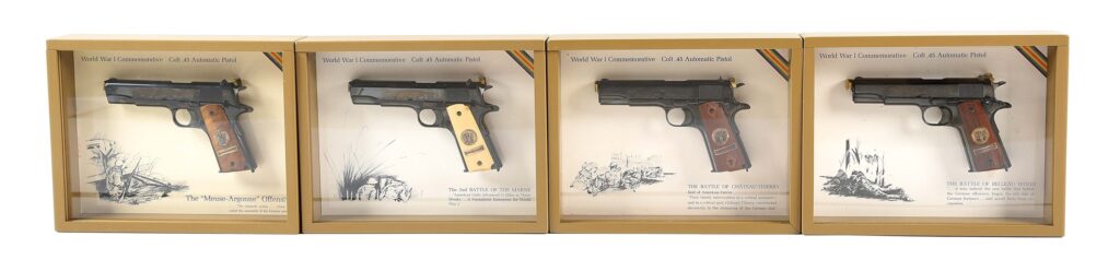 Colt WWI 1911 5″ Commemorative Belleau Wood Meuse-Argonne 2nd Battle of the Marne & Chateau Thierry (Used) – 6055MA