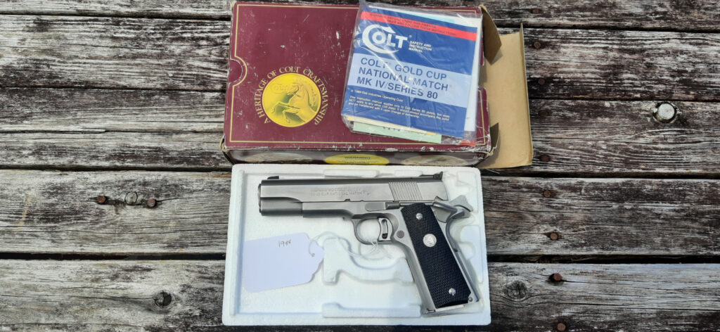 1988 Colt Series 80 National Match Gold Cup 45 ACP Very Good Condition (Used) – SN16795