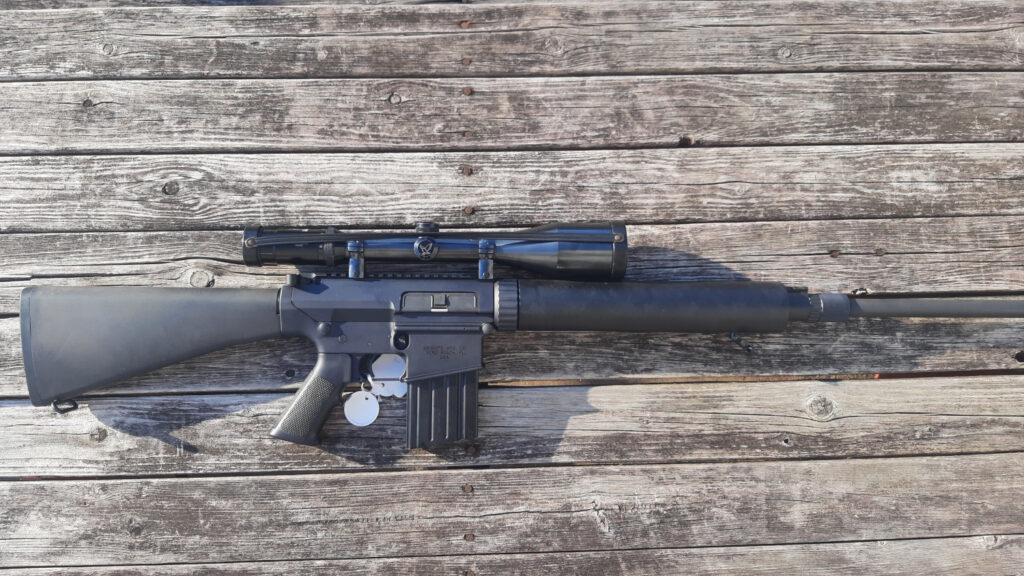 Knight’s Armament Co. SR-25 w/ Threaded Gas Block and Swarovski Optic – 90s Classic! (Used) – 23757