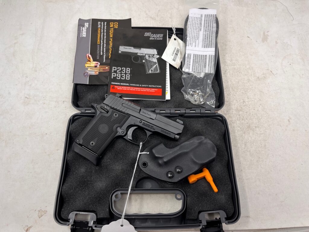 Sig P938 9mm w holster 938-9-academy Used Only One Available (Used) – 52E083873