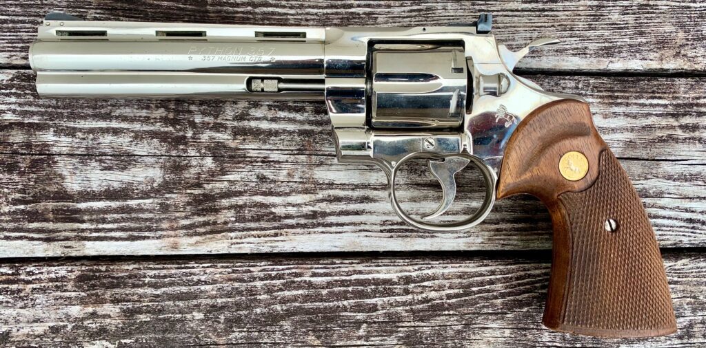 Colt Python 357 Mag Nickel 6″ 1981 (Used) – 60587E