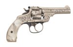 Smith & Wesson 4th Model .32 DA Pearl Grips Case Factory Engraved Nickel C&R (Used) – 175055 - View 2