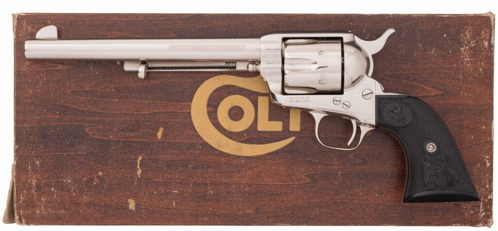 Colt Peacemaker Centennial Commemorative Frontier Six Shooter .45 LC – 7½” Barrel, Cased, Blue & Case Hardened (Used) – 966PC