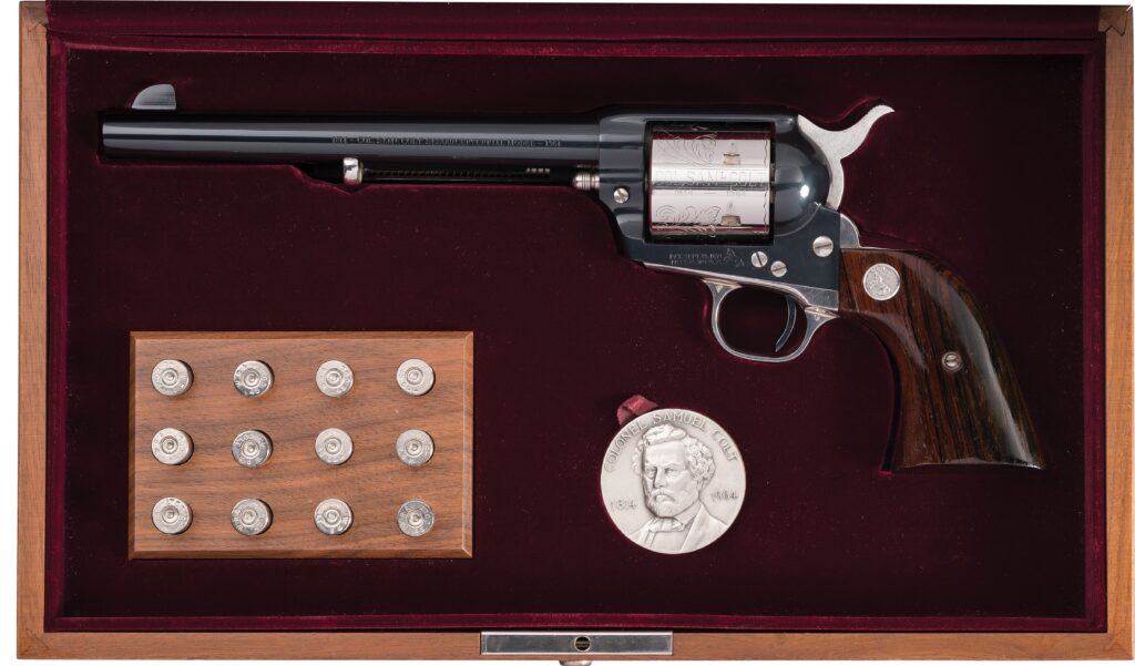 Cased Colt Colonel Sam Colt Sesquicentennial Commemorative Single Action Army Revolver 45 LC 7 1/2 (Used) – 3927SC