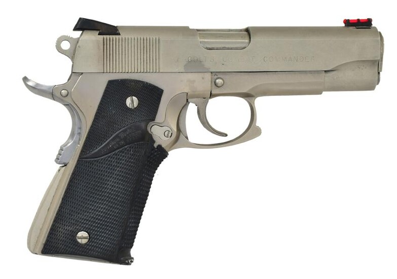 Colt / Seecamp Combat Commander .45 ACP – Custom Double Action 1911, Nickel Finish (Used) – 70SC35865