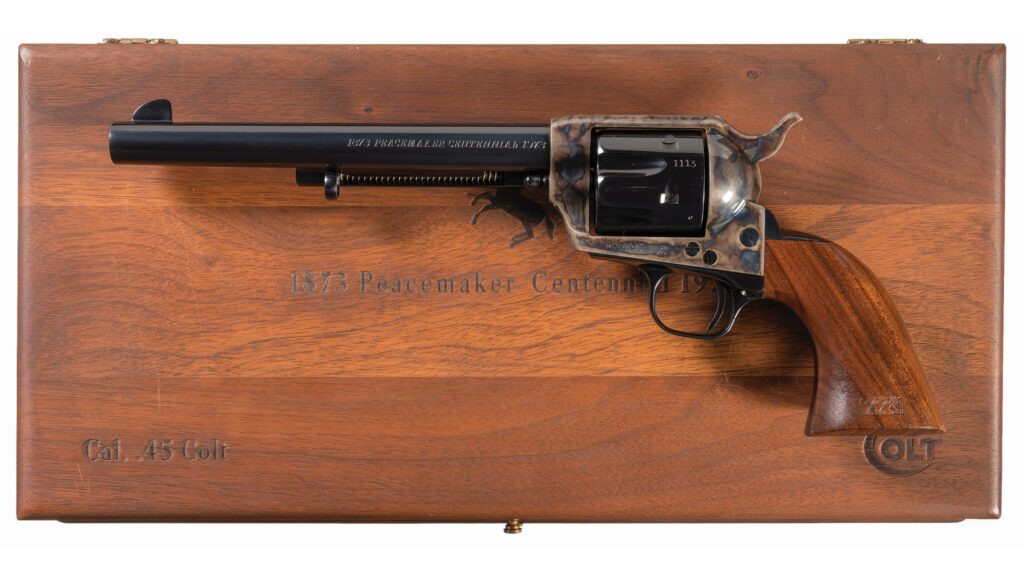 Colt Peacemaker Centennial Single Action Army Revolver .45 LC – Commemorative Edition, 7½” Barrel, Cased (Used) – PC1113