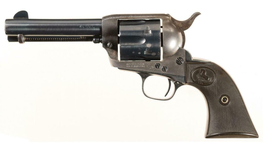 1921 Colt Single Action Army – 1st Gen .45 Colt, 4.5″ Barrel, Hard Rubber Grips, Montana Provenance (Used) – 342065