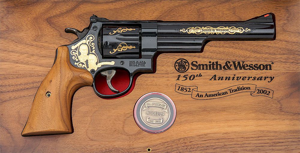 Smith & Wesson Model 29-8 – 150th Anniversary .44 Magnum, Gold Inlay, Display Case (Used) – DBW0368