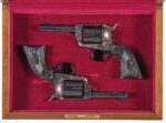 Cased Consecutive Pair – Colt 3rd Gen Storekeeper’s Single Action Army SAA Revolvers, .45 Colt, 4″ Barrel, Near New w/ Boxes (Used) – SA95271 - View 1
