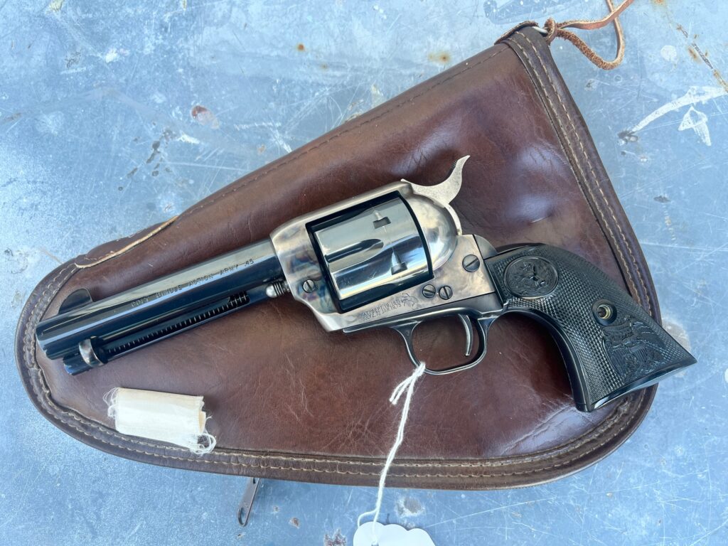 Colt Single Action Army 3rd Gen 4.75″ .45 LC, 1978 Blued & Case Hardened Finish (Used) – SA01815