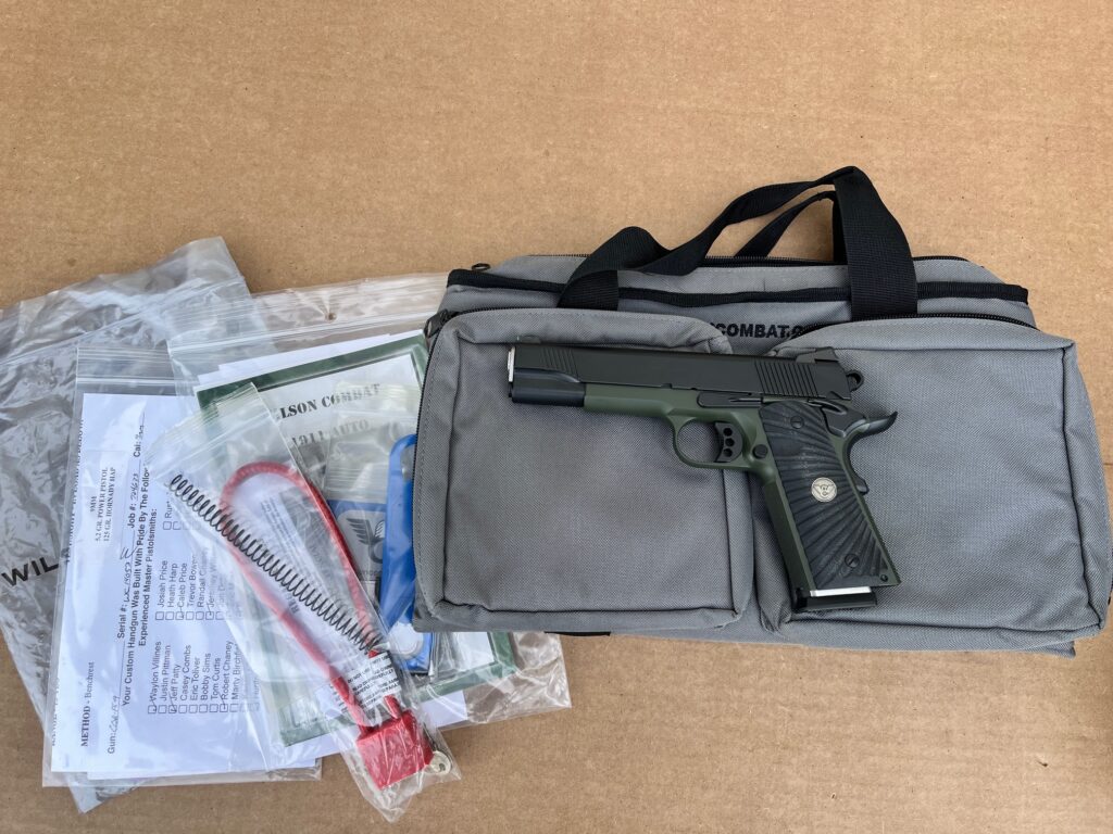 Wilson Combat CQB 9mm – Custom Shop 1911, OD Green/Black (Used) – WC14053