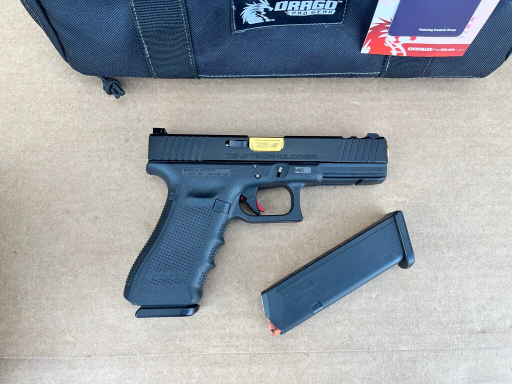 Glock 17 Gen4 ZEV Technologies Custom 9mm – Gold Barrel, ZEV Slide & Trigger (Used) – WMT511