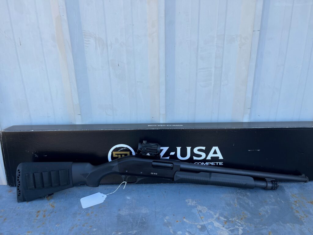 CZ 612 Home Defense 12 Gauge Pump Shotgun – 18.5″ Barrel, Black Synthetic (Used) – 57-H21PT-20004