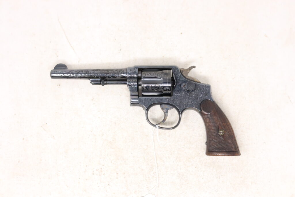 Smith & Wesson Hand Ejector .32-20 – Custom Full Coverage Hand-Engraved Revolver (Used) – 25183