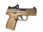 FN 66100489 509 9mm Luger 17+1 4″ Black Target Crown Steel Barrel, Flat Dark Earth Serrated Stainless Steel Slide & Polymer Frame w/Picatinny Rail, FDE Interchangeable Backstrap Grip, Ambidextrous (Used) – GKS0202702 - View 3