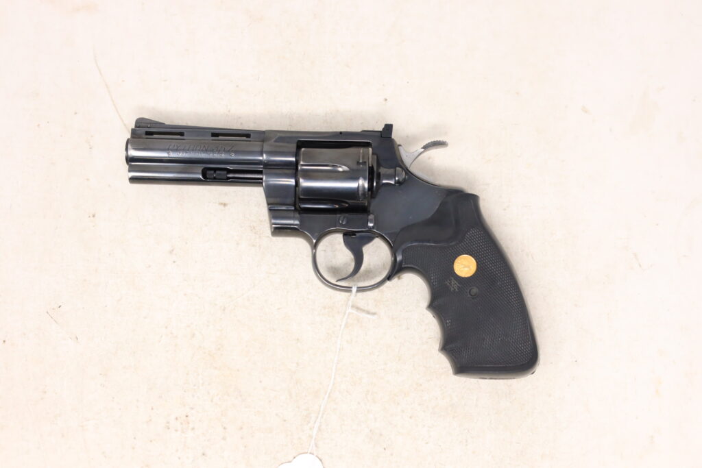1964 Colt Python .357 Magnum – 2.5″ Blue, Walnut Grips, Original Box, C&R Eligible (Used) – 44177E