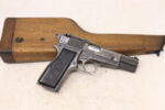 Browning Inglis Hi-Power 9mm – Canadian Production, Tangent Rear Sight, Wood Stock/Holster (Used) – 4CH3227 - View 1