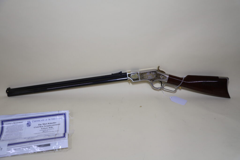 Uberti 1860 Henry / America Remembers “Mort Künstler” Civil War Sesquicentennial Tribute Henry — Limited Edition 1 of 300, .44-40, 24 1/4″ Octagon (Used) – W40947