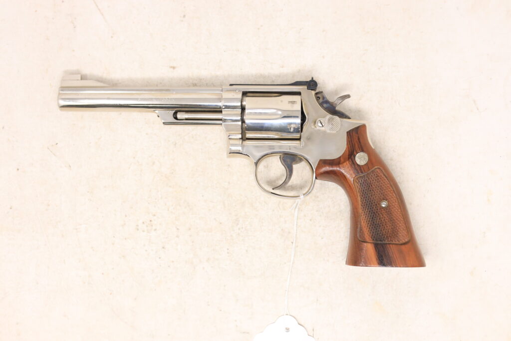 Smith & Wesson Model 19-4 .357 Magnum – 6″ Barrel (Factory Nickel) USED (Used) – 57K3256
