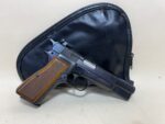 Browning Hi-Power 9mm Pistol – Made in Belgium, Blued Finish, Wood Grips (Used) – 245PM52445 - View 1