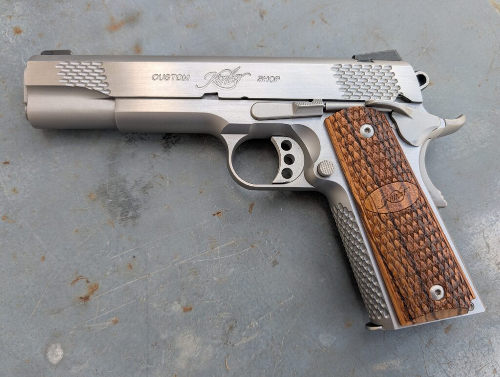 Pre-owned Kimber Custom Shop 1911 Stainless Raptor II 45 ACP 5″ NS (Used) – K679854