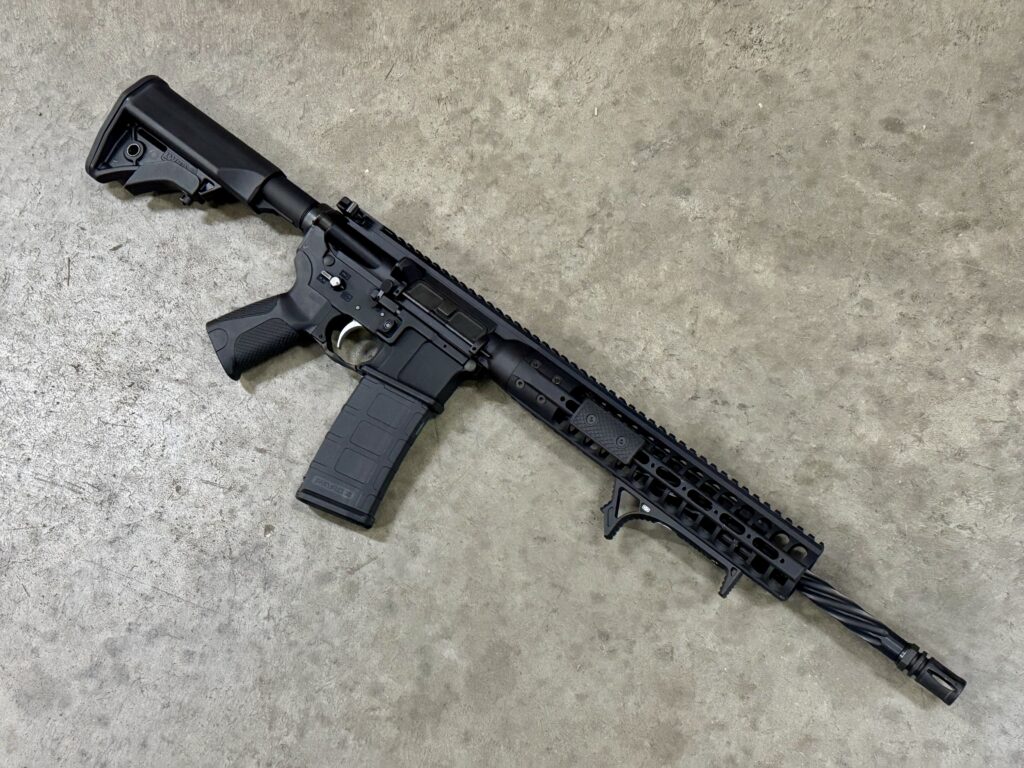 LWRC IC-DI 556 16″ Fluted M6IC Ambi Trijicon MRO Bobro Mount MagPul MBUS Pro (Used) – 23-07341