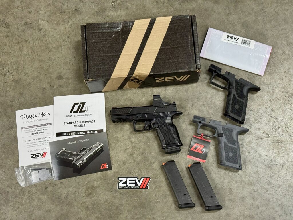 Zev Technologies OZ9C 9mm Icarus Precision Holosun HS507 Comp Extra Frames (Used) – ZD05251