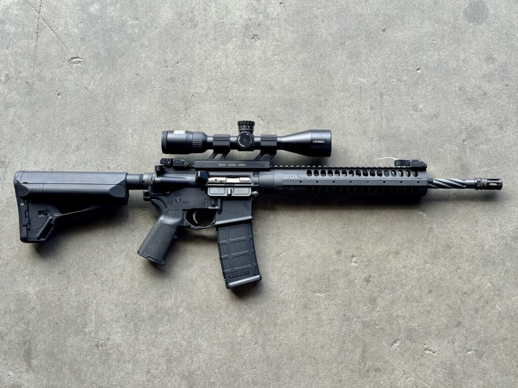 LWRC M6-SPR Mod 0 5.56 Nato 16″ Fluted Piston AR-15 Nikon Scope (Used) – 03-14945