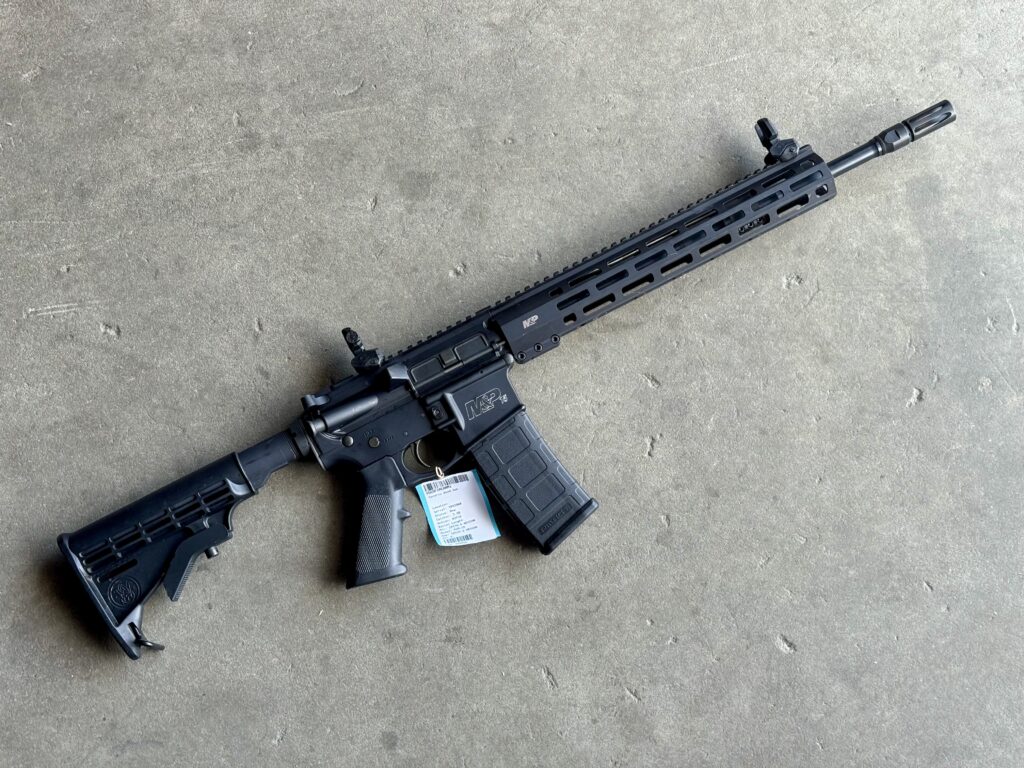 Smith & Wesson M&P-15 5.56 Nato 16″ Troy MRF BUIS Police Trade-In S&W AR-15 (Used) – TP43960
