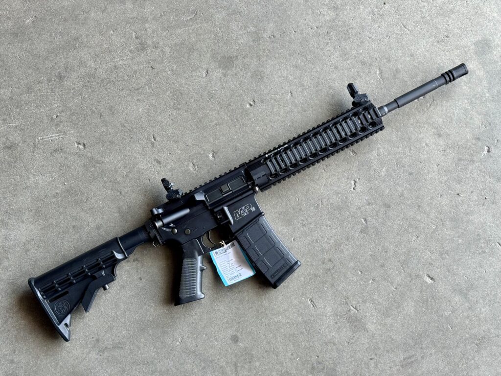Smith & Wesson M&P-15 5.56 Nato 16″ Troy MRF BUIS Police Trade-In S&W AR-15 (Used) – ST53196