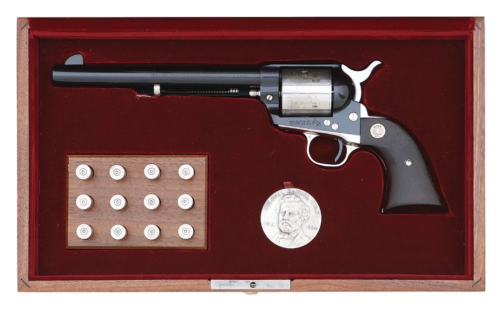 Cased Colt Colonel Sam Colt Sesquicentennial Commemorative Single Action Army Revolver 45 LC 7 1/2 (Used) – 2343SC