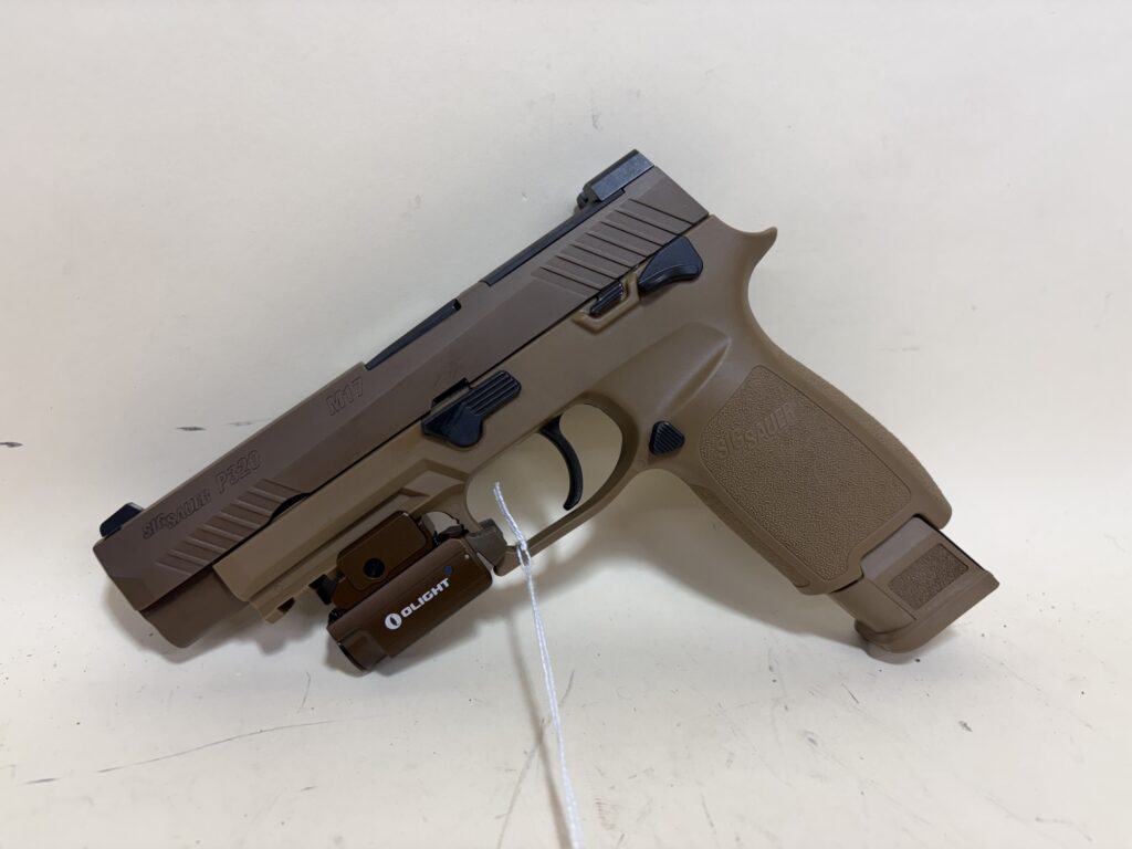 USED SIG Sauer P320 M17 – 9mm, Coyote, Manual Safety, Three Magazines (Used) – M17-169507