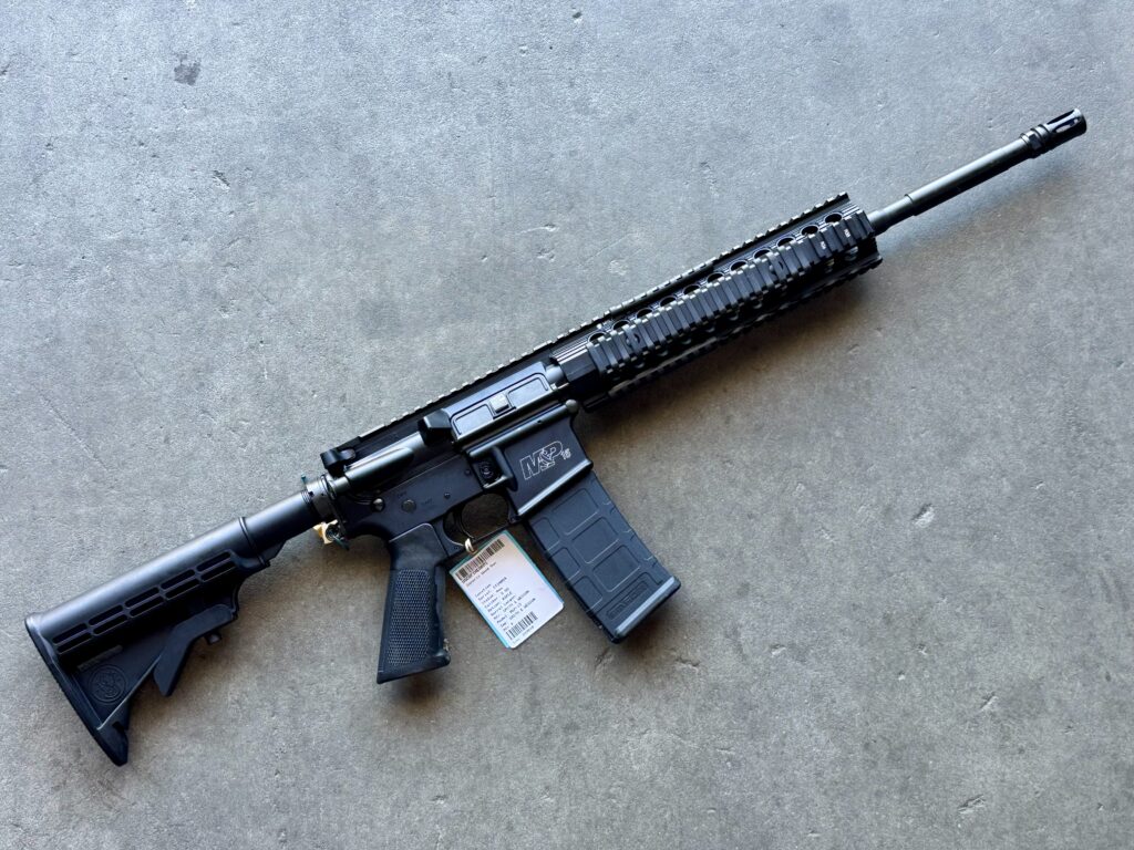 Smith & Wesson M&P-15 5.56 Nato 16″ Troy MRF BUIS Police Trade-In S&W AR-15 (Used) – ST34054