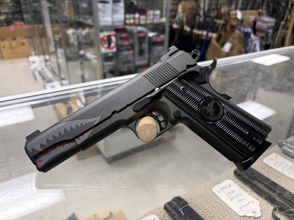 Nighthawk Custom GRP .45 ACP 1911 – Custom Shark-Mouth Black Nitride Finish (Used) – NCP29607