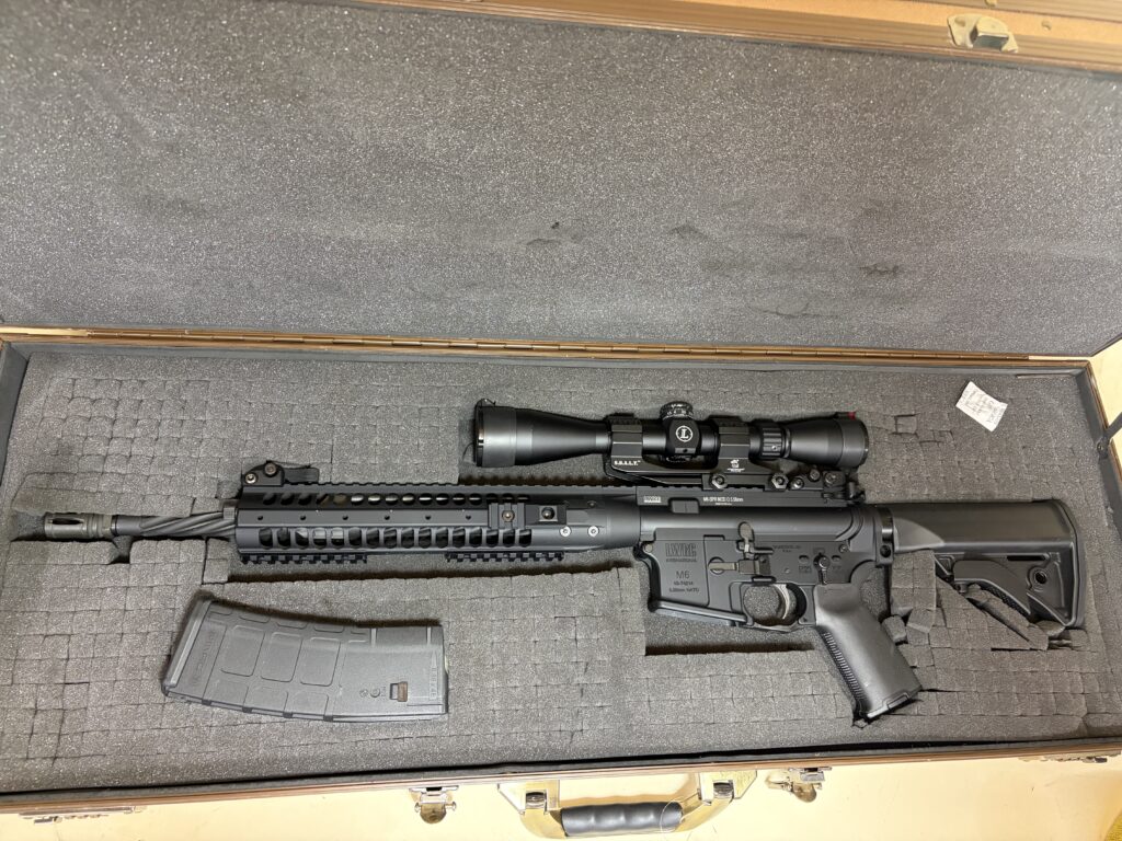 LWRC M6-SPR Mod 0 5.56 Nato 16″ Fluted Piston AR-15 Nikon Scope (Used) – 03-74214