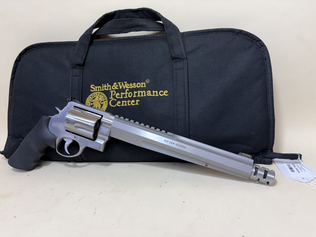 USED Smith & Wesson Performance Center Model 460XVR .460 S&W Magnum Revolver – 10.5″ Barrel, Compensator, Soft Case (Used) – DEB5308