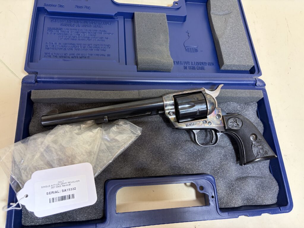 USED Colt Single Action Army .357 Magnum 7.5″ – Color Case Hardened / Blued – Excellent Condition (Used) – SA15332