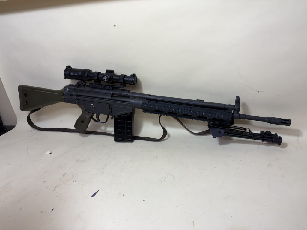 USED PTR 91 .308 Rifle with Vortex Strike Eagle 1-6×24, Quad Rail & Bipod (Used) – GI17092