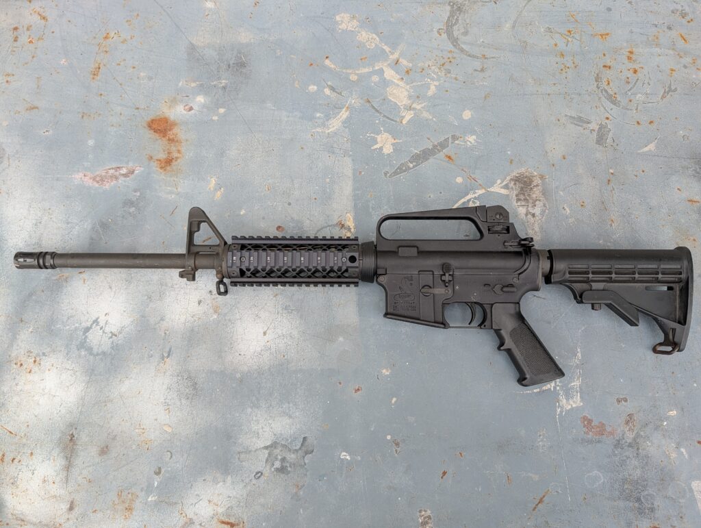 Police Trade Bushmaster XM15-E2S 5.56 16″ 1:9 Adj Stock Fixed CH (Used) – BFI633547