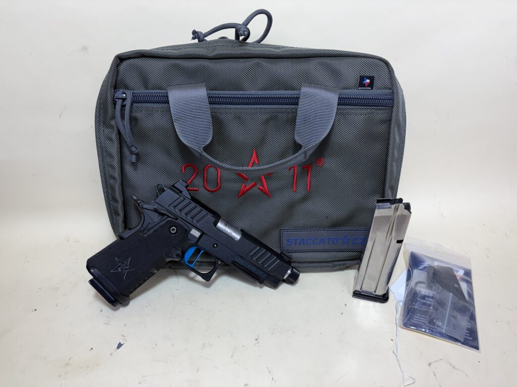 USED Staccato 2011 C2 9mm Optics-Ready Threaded Barrel – Blue Upgrades – Two Magazines (Used) – c22114085