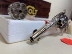 USED Colt Single Action Army SAA Engraved .45 Colt / .45 ACP Dual Cylinder – Nickel Finish 1984 (Used) – SA65612 - View 3