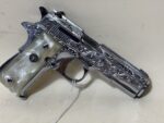 USED Llama Model III-A Deluxe .380 ACP Engraved Mini 1911 – Nickel Finish – Pearl-Style Grips (Used) – 573683 - View 6